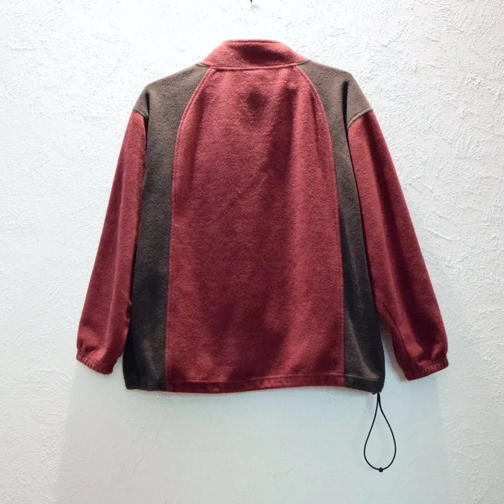 Virginia Tech VT Hokies Maroon Fleece Zip Up Jacket | Size L - Picture 6 of 7